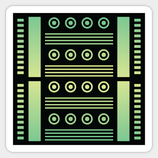 “Dimensional Information (1)” - V.6 Green - (Geometric Art) (Dimensions) - Doc Labs Sticker